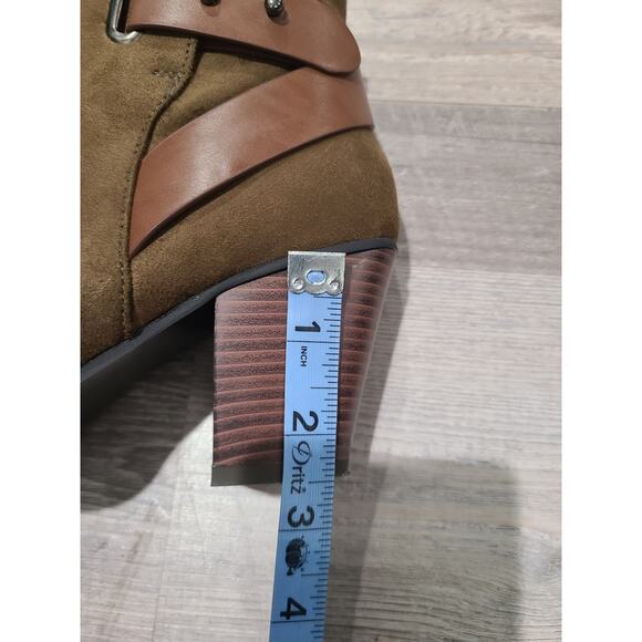 Justfab size 6.5 womens olive halina booties - Picture 8 of 8